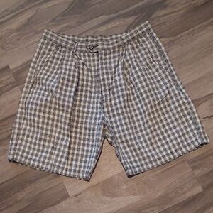Reebok Men's Plaid Shorts - Black and White